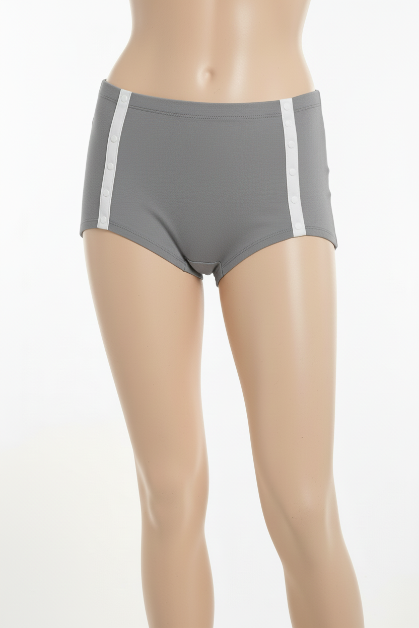 Gray Women's Adaptive Underwear with Side Openings