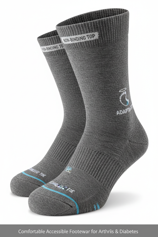 Adaptive socks with non-binding top