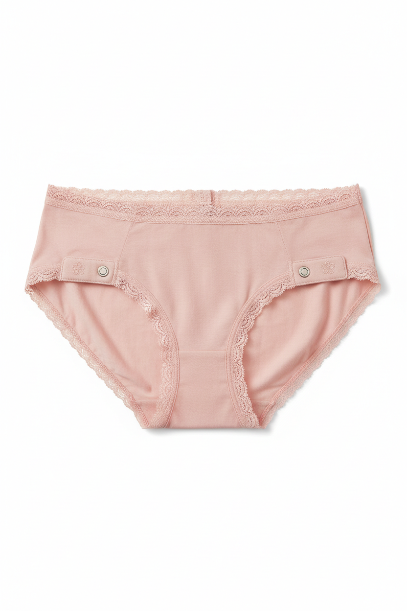 Adaptive women's brief with magnetic closures