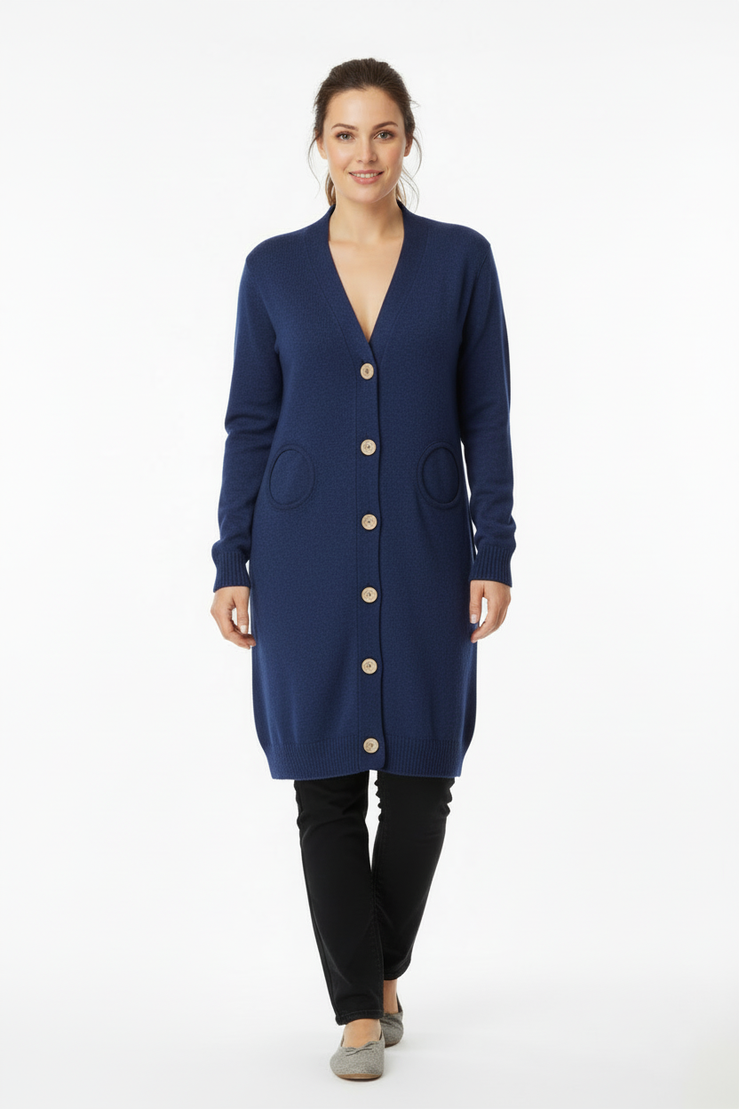 Blue Adaptive Infusion Cardigan