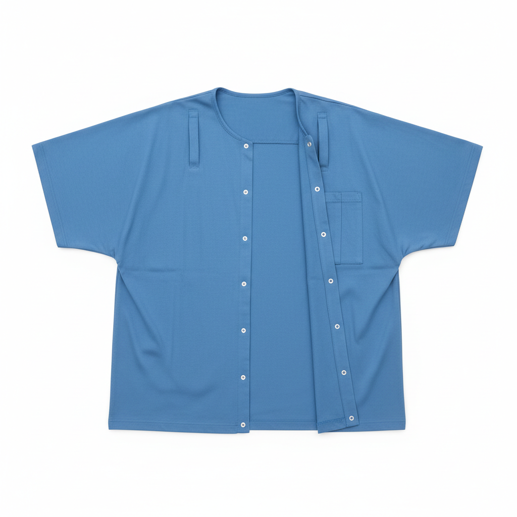 Blue Adaptive Post-Surgery Shirt