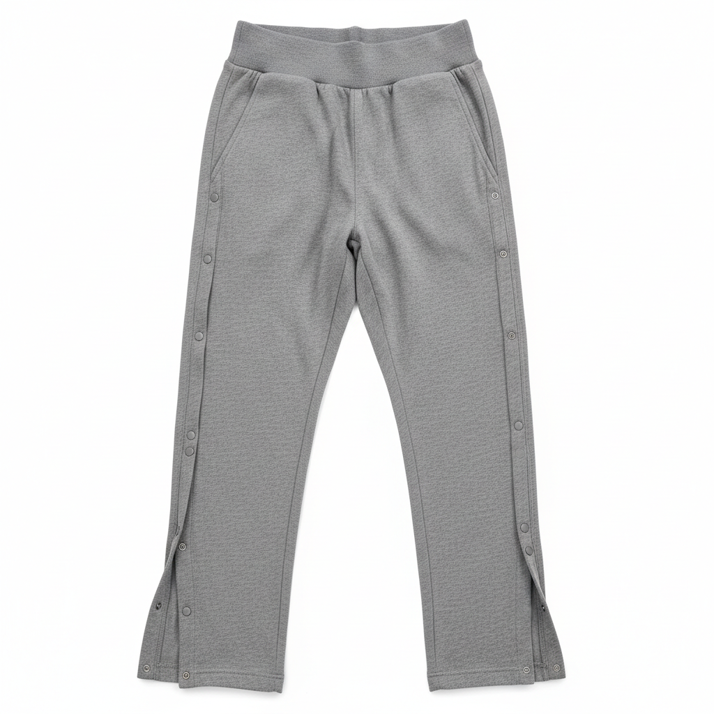Gray Adaptive Pants with Side Openings