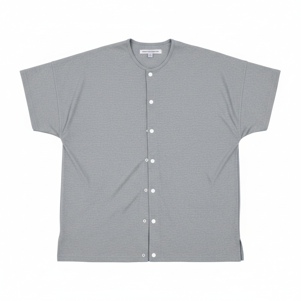 Gray Adaptive Post-Surgery Shirt