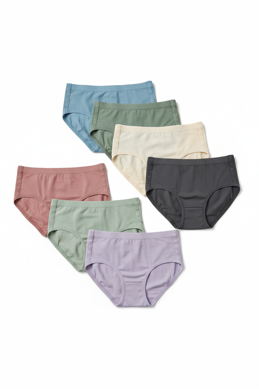 Adaptive women's underwear in different colors