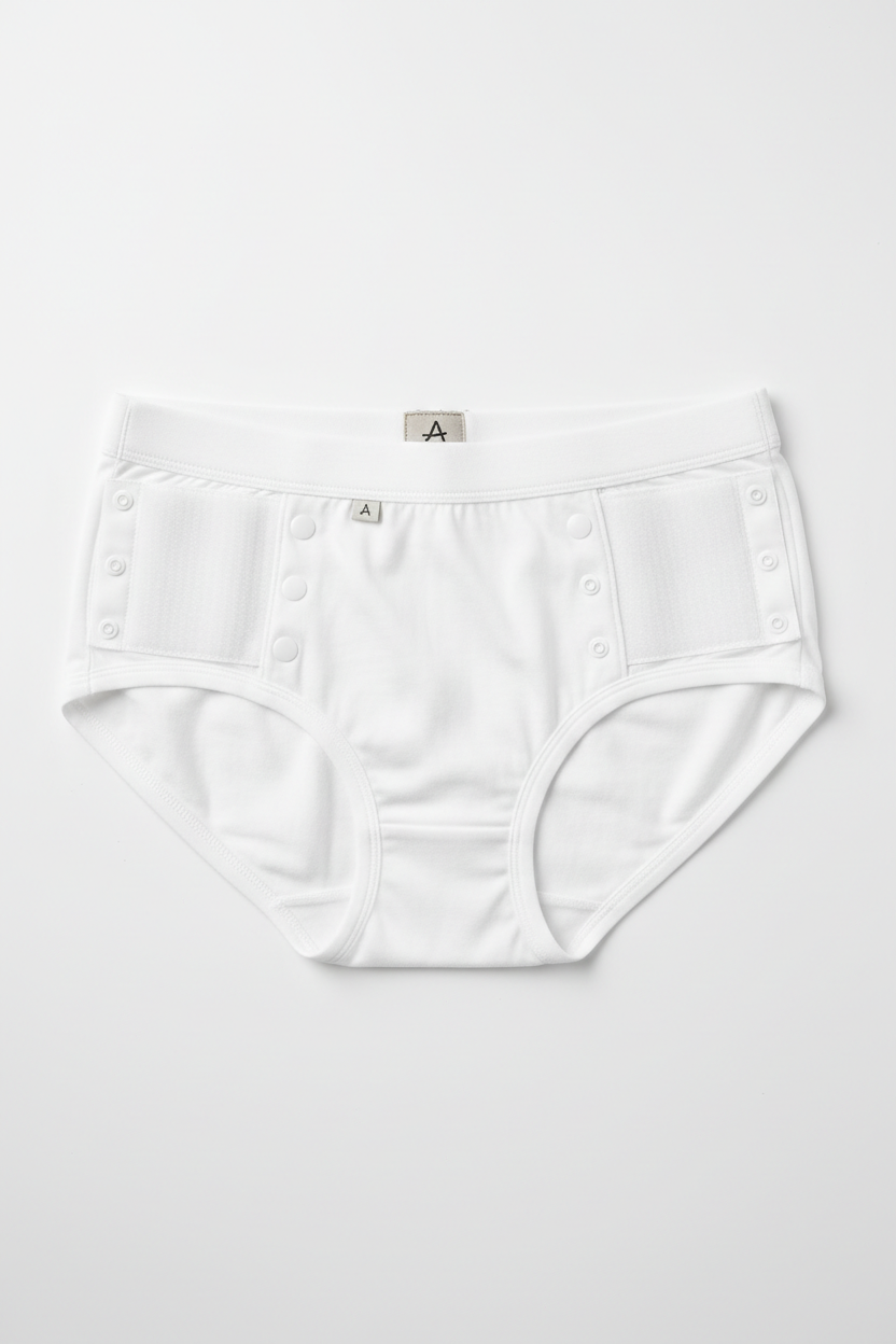 Adaptive underwear with velcro closures