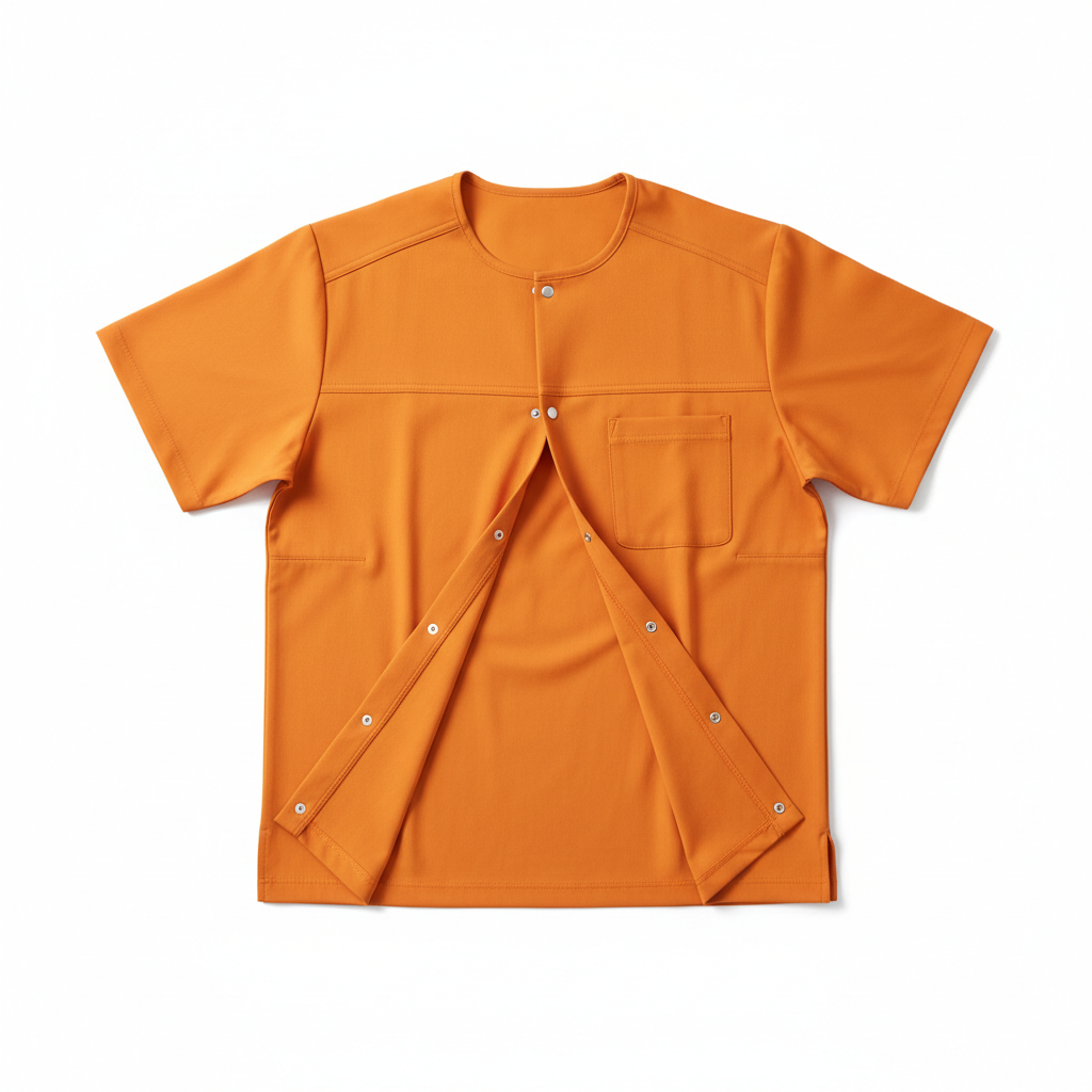 Orange Adaptive Post-Surgery Shirt