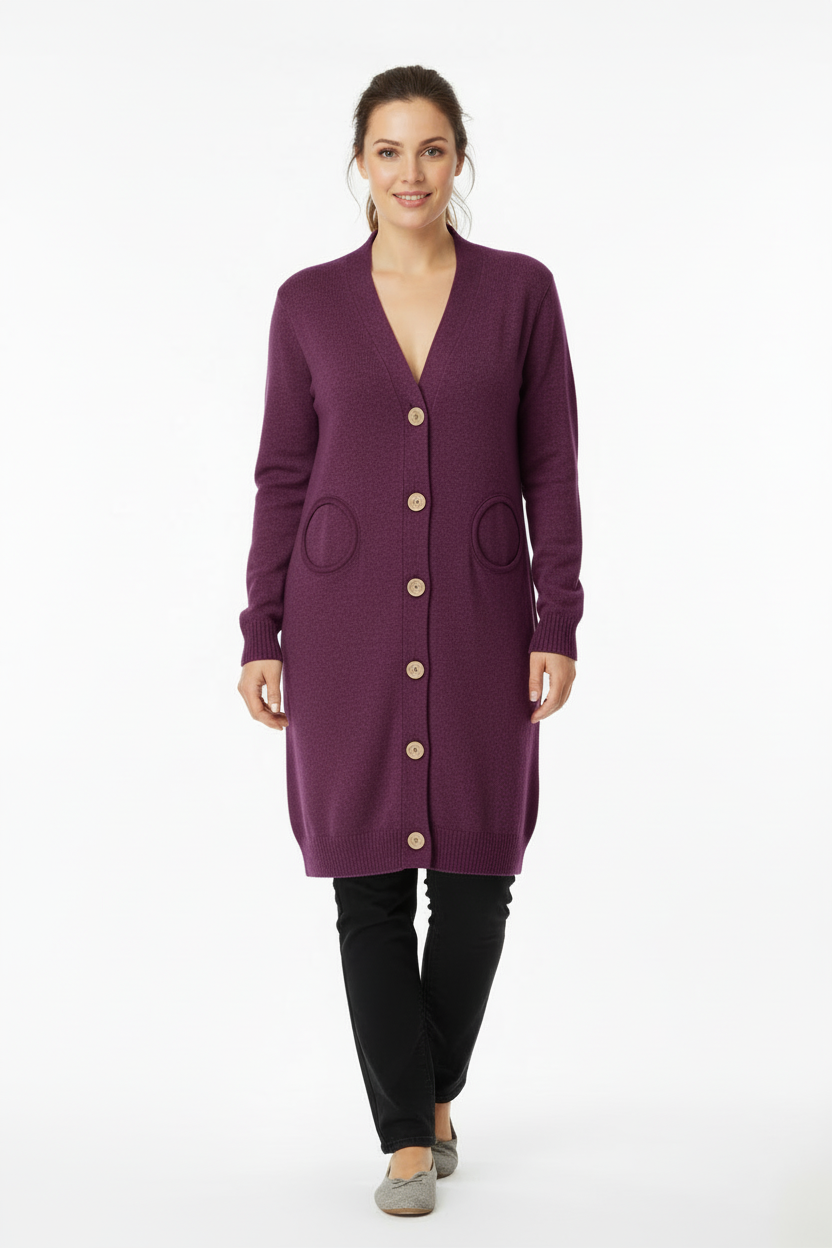 Purple Adaptive Infusion Cardigan