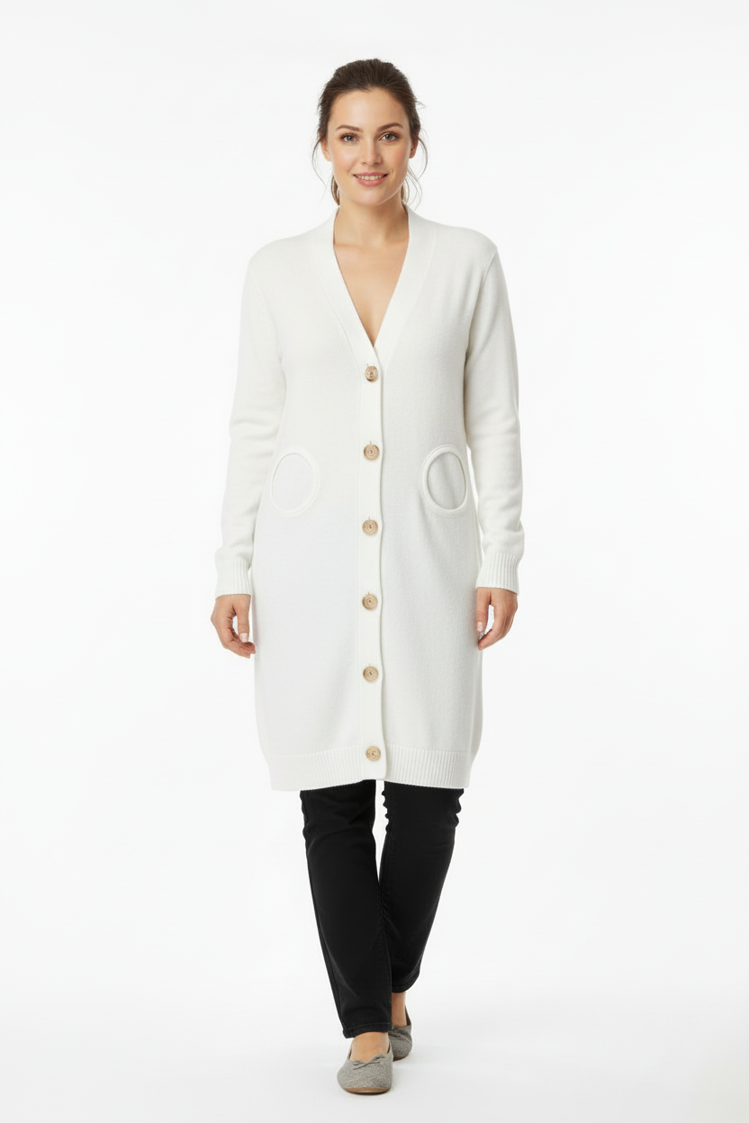 White Adaptive Infusion Cardigan
